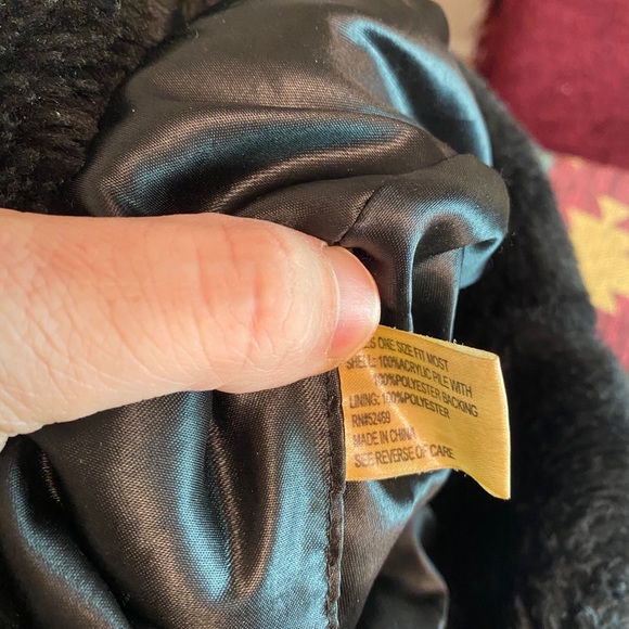 Vintage Black Fuzzy One Size Bucket Hat - Picture 3 of 5